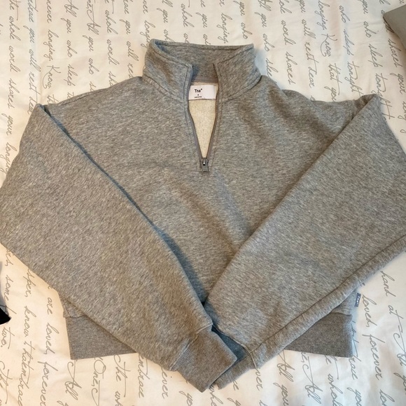 TNA cropped quarter zip